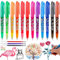 Zayvor 12 Radierbarer Gelschreiber Set, 3 Nachfüllungen, Kugelschreiber Löschbare Tintenroller Gelstifte Für Kinder Studenten Erwachsene Schule (0,6 MM, 12 Farben)