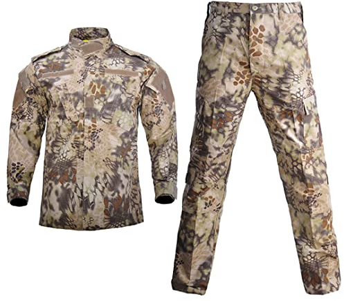 Militär-Uniform Camouflage-Anzug taktisch Militär Airsoft Paintball Jagd Kleidung Training Sets, Desert Python, XXL