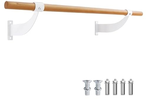 GOPLUS - Barra de baile clásica de pared de 120 cm, barra de ballet de madera maciza con altura fija, poco espacio, para niños y adultos, apta para yoga, estiramientos, entrenamiento