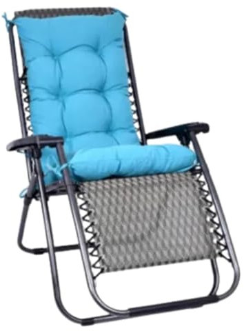 Loungekissen Stuhlkissen Sitzkissen mit Bändern und Rückenlehne, Sitzauflage Auflage Stuhlauflage, Bequeme Weichem für Gartenstuhl Gartenliege Gartenmöbel Rattanmöbel, Handwäsche bei (Türkis Farbe)