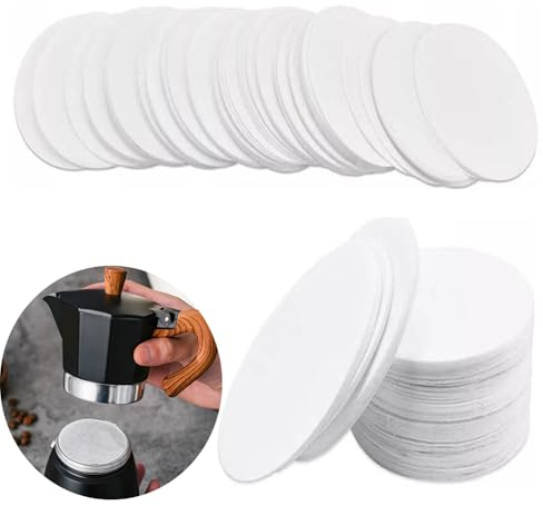 500 Count Replacement Paper Filters, Round Disposable Coffee Filters Paper Micro-Filters Compatible with Aeropress Coffee Makers for Brewing Tea and Coffee. (White)