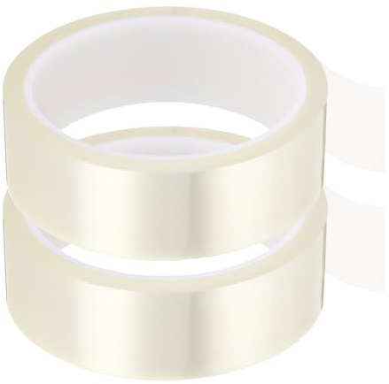 sourcing map Heat Tape, 2 Rolls 30mmx33m 108ft High Temperature Heat Resistant Tape for Sublimation,Heat Press,Heat Transfer, Circuit Board, No Residue, Clear