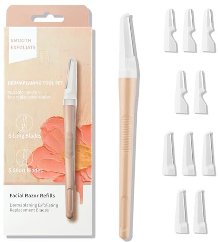 Leipple Rasoir à Sourcils Tondeuse à Sourcils Rasoir Facial Portable Rasoir à Sourcils Outil d'exfoliation et de Dermaplaning Avec Couvercle de Précision Pour Les Femmes et Les Hommes (Beige)