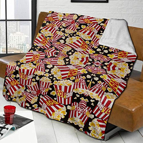 JUZGTSIT P.opcorn Ultra Soft Fleece Blanket Flannel Velvet Plush Throw Blanket,48x39in