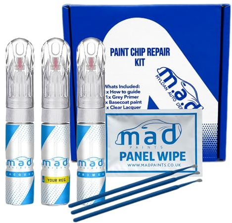 M.A.D MYLDAN AUTO DESIGN Gloss Black Alloy Wheel Touch-Up Pen Box Full Repair Kit - 20ml Gloss Finish Paint with Brush for Curbing Scratches & Scuffs - Chip-Resistant, Made with Helios Formula