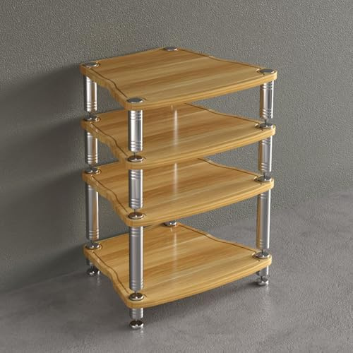 HiFi Regal Audio Schrank,audio rack,audio rack hifi regal für ecke,Verstärker-Rack-Regal,AV-Medienständer, Hohes Verstärker-Rack-Regal,Audio-Rack-Ständer Turm AV-Medienständer,offenes stereo-schrank(W