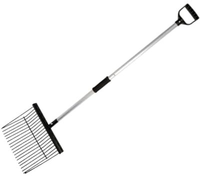 Colcolo Outil équestre de la Fourche de fumier, Outil Stable Robuste, Fournitures équestres pour l'herbe de Jardin de Stand à Cheval et l'animal de Foin,