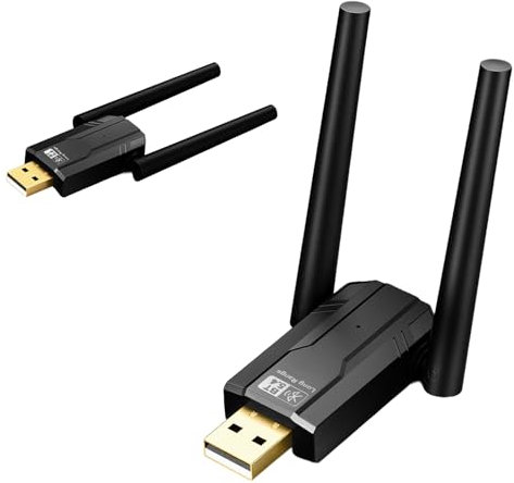Adattatore Bluetooth USB a Lungo Raggio per PC, 5.4 USB Dongle 150M Langstrecken-Bluetooth Stick Ricevitore Wireless, Low Latency, Plug & Play per PC Windows 11/10/8.1