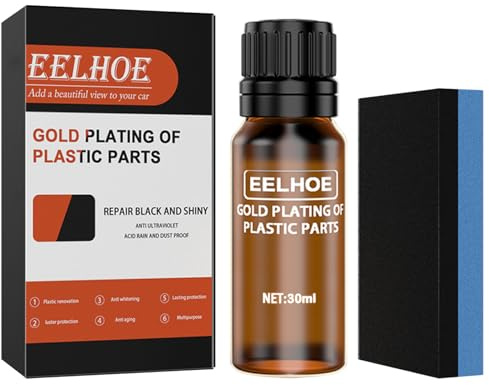 UptVin 1 Automóvil de Plástico,1 Esponja, Renovación de Plástico para Automóviles,Limpiador de Plástico para Automóviles,por Plástico para Aautomóvil,Remediación de Plástico para Automóvil