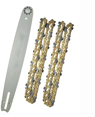 Cadenas de motosierra con barra guía de 16 pulgadas, paso de 3/8 LP, calibre 0,050, eslabones de transmisión 59, repuesto for Craftsman, Echo, Poulan y Greenworks.(1 Set A)