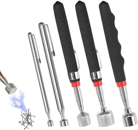 Varilla Magnética Telescópica, Barra Telescópica Magnética de 5 Piezas, Varilla Magnética Telescópica, Herramienta de Recogida, Elevador Magnético Telescópico (20 LB, 15 LB, 10 LB, 3 LB, 1.5 LB)