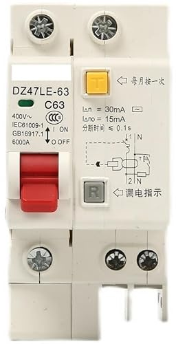 Interruptor automático de aire pequeño, Disyuntor doméstico con protección contra sobrecarga y cortocircuito de 6 A a 63 A(4p,50A)