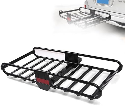 Portaequipajes de Enganche Cesta Portaequipajes para Remolque Compatible con Enganches de 2 para Auto SUV Camping y Viajes