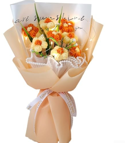 Arrangements floraux tissés avec des caractéristiques lumineuses pour les styles de décoration de mariage (orange)