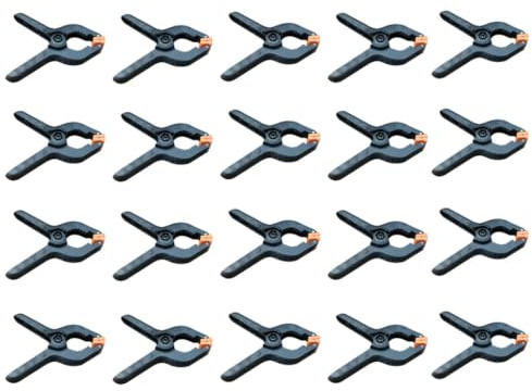 20 Pcs Pince a Ressort 2 Pouces Pinces de Serrage en Nylon Pince Serre | Joint, Bricolage, Studio, Photographie, Toile, Fond, Menuiserie, Plastique, Robuste, Crocodile, qualite, Solid