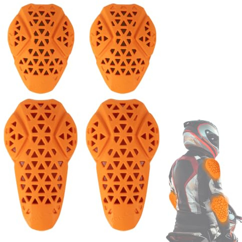 PSLER CE Nivel 2 Codo Hombro Moto Chaqueta Inserto Protectore 4PCS | CE2 Protectores para Moto, con Forro Extraíble,Transpirables, Suaves y Seguros