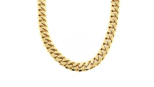 Lifetime Bling Gold Cuban Curb Link Chain Necklace for Men/Women Real 11MM 14K Diamond Cut Heavy w Solid Thick Clasp Hip Hop (22)