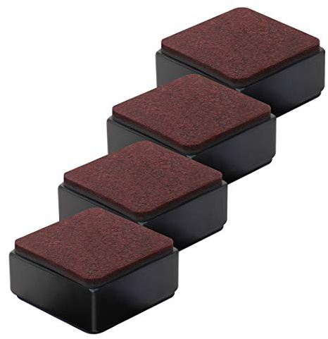 AIRUJIA 1.2/3 cm Möbelerhöhung aus Karbonstahl, Durchmesser 2.4'/6cm, Selbstklebend, Robuste Möbelerhöhung, Fügt 1.2/3 cm Höhe zu Betten Sofas und Schränken Hinzu, Quadrat Schwarz