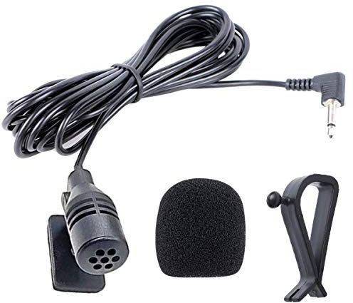 NewTH 3.5mm Microphone HD Voice Assembly Mic for Kenwood Sony Boss Corehan Power Acoustik JVC Jensen Alpine Car Vehicle Head Unit Bluetooth Enabled Stereo Radio DVD GPS, 3M Cable, Plug and Play