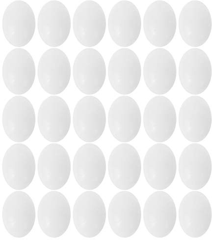 VILLCASE Künstliche Taubeneier, Taubeneier, solide, Taubeneier, für Tricks, Vögel, um das Legen von Eiern zu stoppen, Bastelbedarf, Brutzubehör, 30 Stück (weiß)