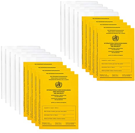 Impfpass Impfausweis mit Hülle Schutzhülle [10 Stück] Impfbuch mit hochwertiger Ausweishülle