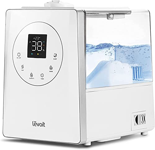 LEVOIT LV600S Smart Warm and Cool Mist Humidifiers for Home Bedroom Large Room, (6L) 753ft² Coverage, Quickly & Evenly Humidify Whole House, Easy Top Fill, App & Voice Control - Quiet Sleep Mode