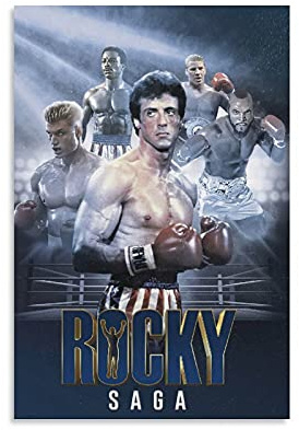 GNKIO Movie Poster Rocky Balboa Poster Poster Dekorative Malerei Leinwand Wandkunst Wohnzimmer Poster Schlafzimmer Malerei 16x24inch(40x60cm)