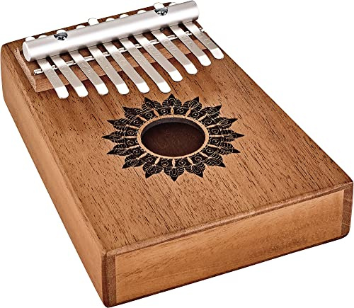 Sonic Energy Soundhole Kalimba, 10 Töne, Mahagoni (KL1008H) | C-Dur, 440 Hz, mit Schallloch, matt, inkl. Etui, Hülle, Tuch und Stimmhammer, Mahagoniholz, Stahl