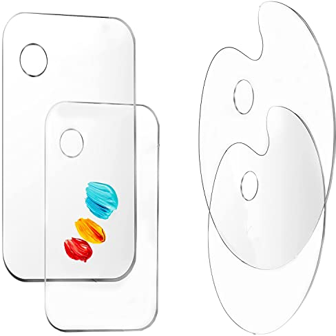 TSKDKIT Mischpaletten für ölfarben, Klare Acryl Palette Kunstpalette Artpalette Antihaft Öl Farbmischpalette für DIY Kunst Malerei Klare Acryl Malpalette für ölfarben