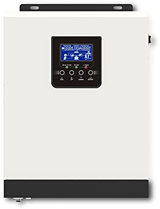 SOGTICPS 3000VA 2400W Hybrid Solar wechselrichter, Pure Sine Wave Inverter 24VDC 220VAC Ausgang Solarwechselrichter Eingebauter MPPT 40A Solar-Laderegler
