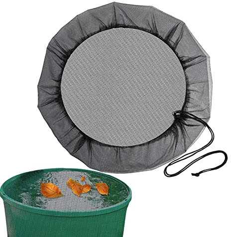 Deno Rain Barrel Net Bucket Mesh Cover Water Butt Net Rain Barrel Cover Adjustable Rain Barrel Cover With Drawstring For Outdoor Garden Bucket In-sect Protection Cover