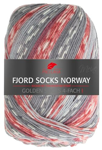 Frida's Wollhaus Pro Lana - Gomitolo di lana per calze, 100 g, 4 pezzi, colore (382)