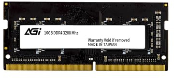 AGI SD138 16Go Mémoire RAM DDR4 SODIMM 3200MHz 260 Broches pour PC Portable | Fréquence 3200 MHz, latence CL22, Non-ECC. Module de mémoire vive compatible avec PC portable et notebook