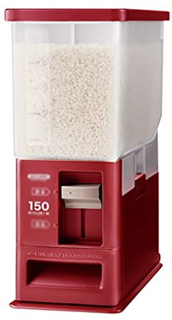 Whole grains Multifunction Cereal Dispenser，Oatmeal Dispenser ContainerWith Each Dispensing 150gram(1 CUPS)-12kgs 26.5 Lb Capacity Accommodate (Color: Red-6kg)