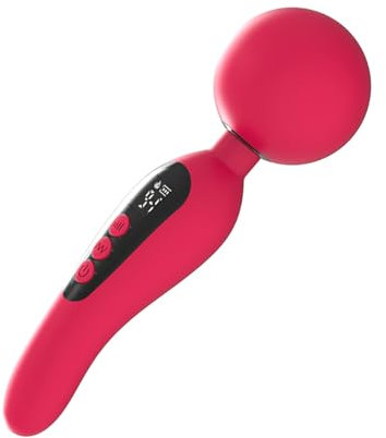LYAMais Vibrator für Frauen massagestab vibrator spielzeug mit 9 Vibrationsmuster und 8 Geschwindigkeitsstufen klitoris vibration für frauen dildo vibrator Sexspielzeug für Frauen und Paare（Rot）