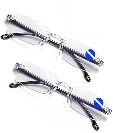 PENCHUAN 2 Stück Autozoom Lesebrille, Auto Zoom Lesebrille Herren Damen, Intelligente Zoom Brille Automatische Fokuseinstellung, Reading Glasses Nah und Fern für Presbyopie