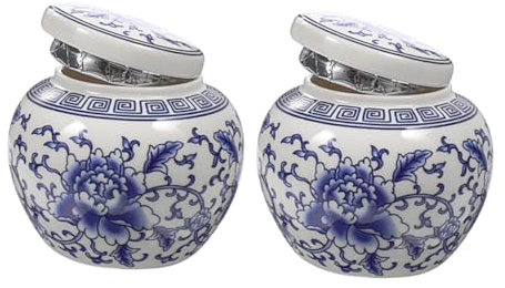 PRETYZOOM Traditionelles Und Weißes Chinesisches Tee-vorratsglas Keramikdose Mit Verschlussdeckel Vielseitig Verwendbar Für Tee Und Kaffee