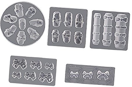 KONTONTY 5stücke Teiliges Silikon Nagelkunstformen Diy Maniküre Gießformen Für Kreative Nageldesigns Langlebig Und Einfach Zu Verwenden Geeignet Für Salon Und Heimgebrauch