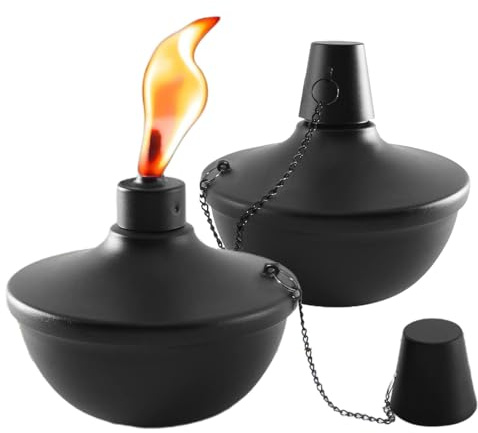 Torches de table à la citronnelle - Torches décoratives idéales pour l'extérieur - Carburant à la citronnelle de qualité supérieure - Hauteur de flamme réglable - Parfait pour les tables et les