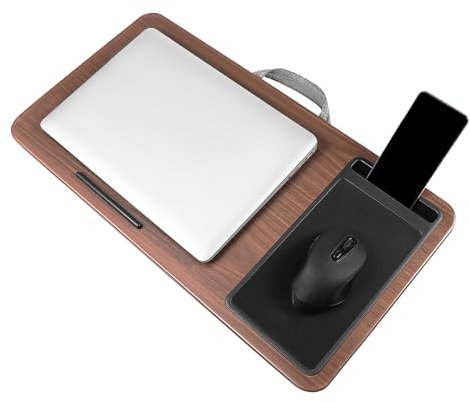 Milisten Laptop Holder for Lap Bed Computer Desk Built Mouse Pad Lightweight Portable Laptop Stand