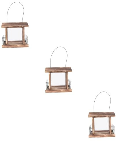 Supvox 3 Teiliges Holz Vogelhäuschen Pavillon Vogelhaus Tablett Großes Vogelhäuschen Taube Huhn Draußen Draußen Voliere Kit Vogelhäuschen Vogelkäfig Stange Transparentes