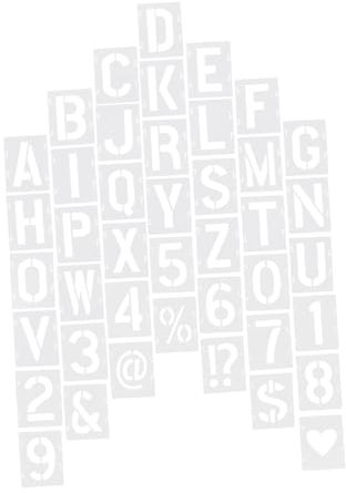 Anneome 42stücke Teiliges Aus Kunststoff Für Buchstaben-wand-schablonen Zum Malen Alphabet-buchstaben-schablonen Zum Basteln Für Holzschilder Heimdekoration Und Mehr
