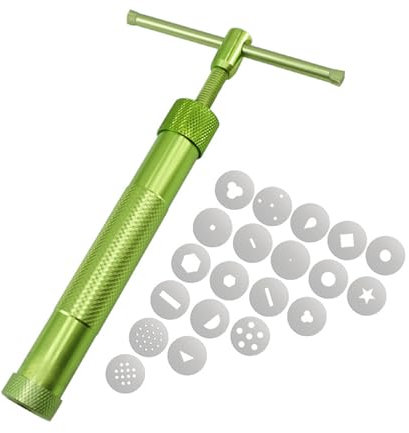 YCHUCH Ton Extruder mit 20 Spitzen Zuckerpasten Extruder Fondant Presse Tonschneider Kuchen Dekorieren Werkzeug Set für Brot