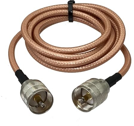 1 pz RG142 Cavo PL259 Spina Maschio A UHF PL259 Spina Maschio Connettore RF Coassiale Treccia Ponticello Adattatore Filo Terminali 6 pollici ~ 20 M(6FT (2M))