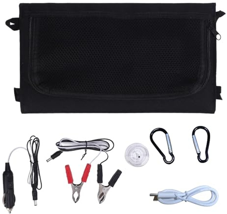 Solar Generator Panel - Foldable Power Supply, Portable Charging Device | 100W Lightweight USB Power Station for Travel Adventures, Solar Mat for Off-Grid Use