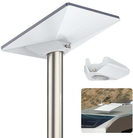 Starlink Minifäste, premium ABS Starlink minirör och platt montering för Starlink Standard Mini Dishy – röhjulsadapter (3–5,4 cm) och ytmontering, perfekt för husbil, van, båt, tak och utomhusbruk