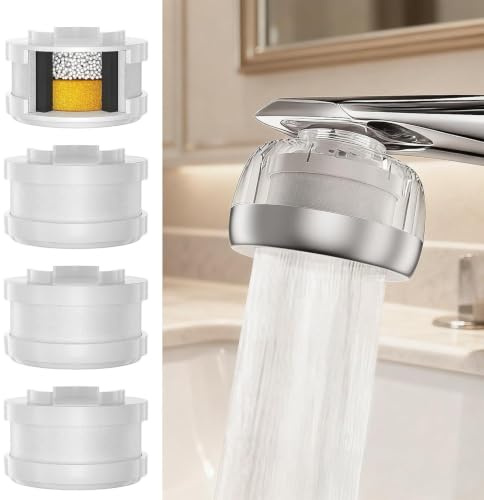 Tylola Filtro de agua para grifo de baño y cocina | 8 adaptadores incluidos | Suaviza el agua dura, elimina el cloro y el cal | Ideal para piel sensible y acné – TWF 3.0