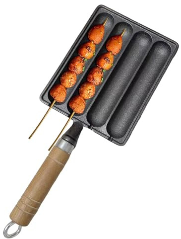 Generisch à saucisses en fonte - Barbecue haute performance - Outil de cuisine résistant à la chaleur - Fabricant de saucisses pour cuisinière à induction, four à charbon de bois, brûleur à