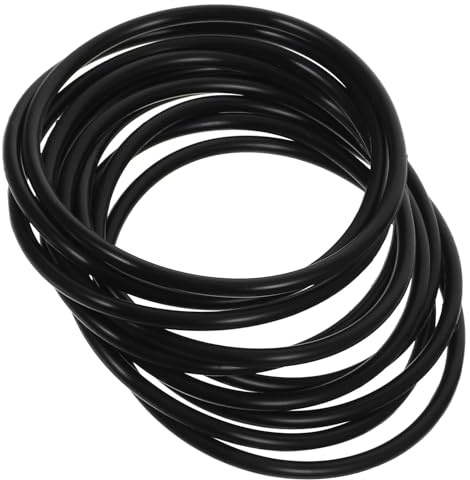 CVUTOVO 10 Stück Teiliges Dehnbarer Silikonarmbänder Elastische Hautfreundliche DIY Wristbands für Themenpartys Vielseitige Nutzung als Haarband oder Handring Unisex Schwarz