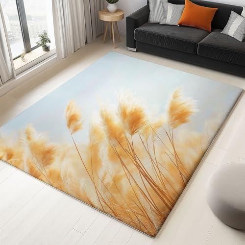 Tappeto Camera Da Letto Adolescenti Ragazzo Cucina Antiscivolo Lavabile In Lavatrice Camera Da Pranzo Tappeto Moderno Decorativo Antiscivolo Morbido, Multicolore Eleganti Sognanti Canne 120 x 160 cm